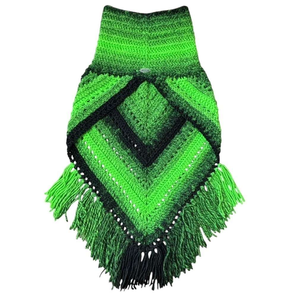 Handcrafted Crochet Cowl Neck Scarf With Fringe New Handmade by Seller Knit - Picture 15 of 16
